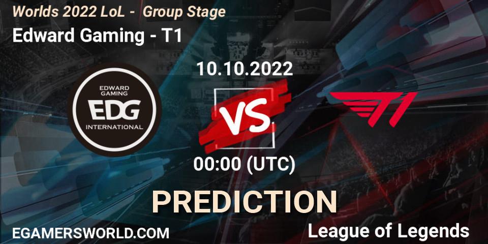 Edward Gaming vs T1: Betting TIp, Match Prediction. 14.10.22. LoL, Worlds 2022 LoL - Group Stage