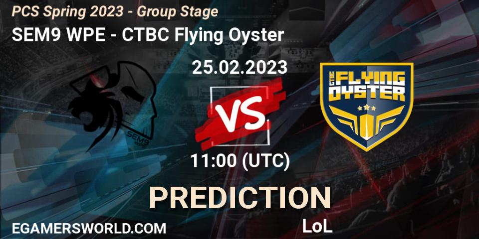 SEM9 WPE vs CTBC Flying Oyster: Betting TIp, Match Prediction. 04.02.2023 at 13:15. LoL, PCS Spring 2023 - Group Stage