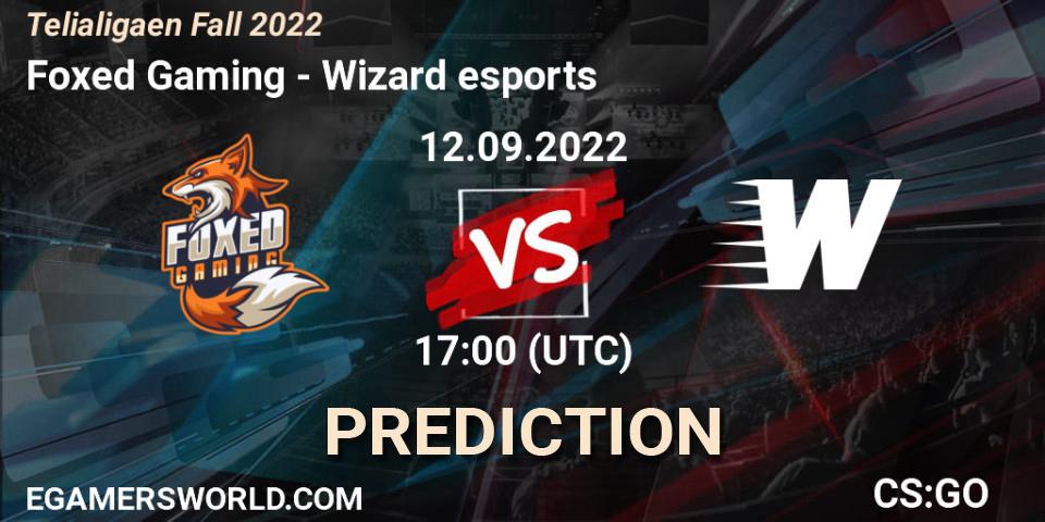 Foxed Gaming vs Wizard esports: Betting TIp, Match Prediction. 12.09.2022 at 17:00. Counter-Strike (CS2), Telialigaen Fall 2022: Regular Season