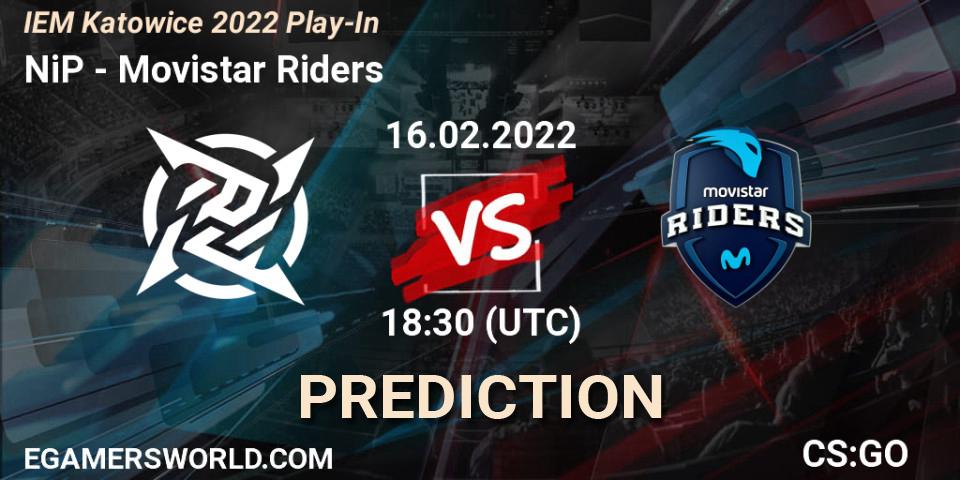 NiP vs Movistar Riders: Betting TIp, Match Prediction. 16.02.22. CS2 (CS:GO), IEM Katowice 2022 Play-In