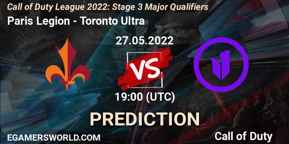 Paris Legion vs Toronto Ultra: Betting TIp, Match Prediction. 27.05.2022 at 19:00. Call of Duty, Call of Duty League 2022: Stage 3
