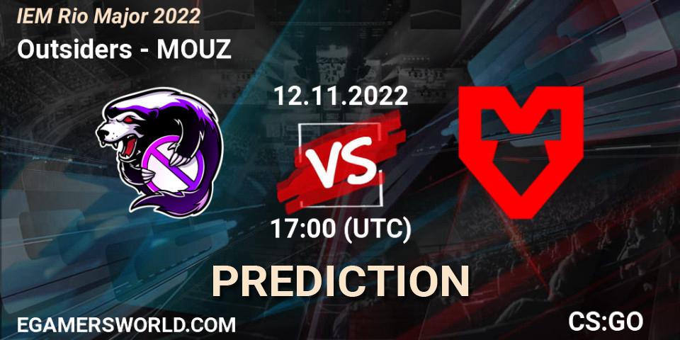 Outsiders vs MOUZ: Betting TIp, Match Prediction. 12.11.22. CS2 (CS:GO), IEM Rio Major 2022