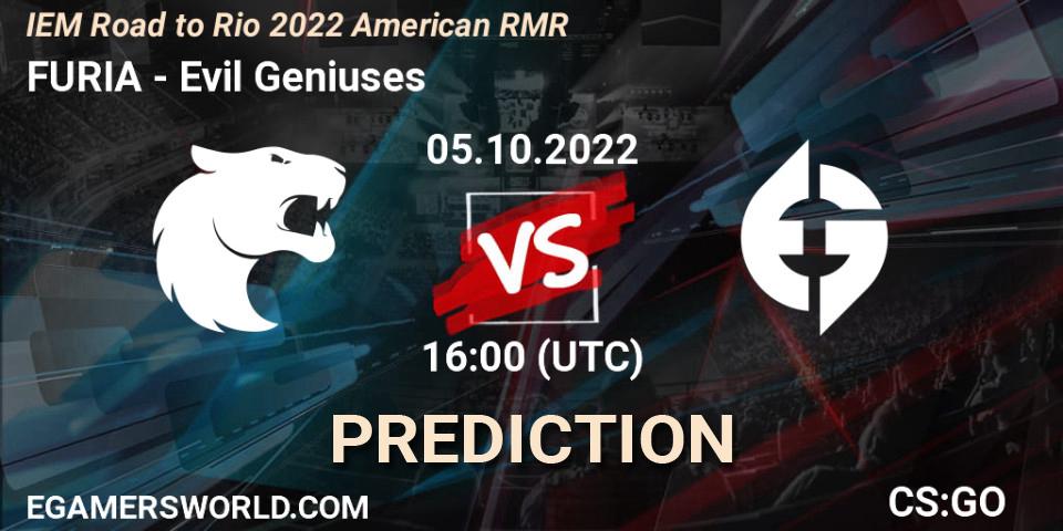 FURIA vs Evil Geniuses: Betting TIp, Match Prediction. 05.10.22. CS2 (CS:GO), IEM Road to Rio 2022 American RMR
