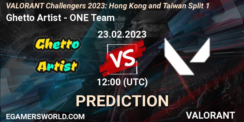 Ghetto Artist vs ONE Team: Betting TIp, Match Prediction. 23.02.23. VALORANT, VALORANT Challengers 2023: Hong Kong and Taiwan Split 1