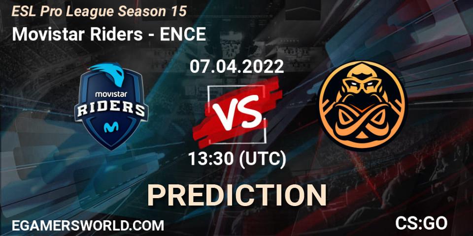 Movistar Riders vs ENCE: Betting TIp, Match Prediction. 07.04.22. CS2 (CS:GO), ESL Pro League Season 15