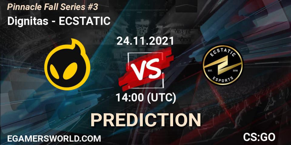 Dignitas vs ECSTATIC: Betting TIp, Match Prediction. 24.11.2021 at 14:00. Counter-Strike (CS2), Pinnacle Fall Series #3
