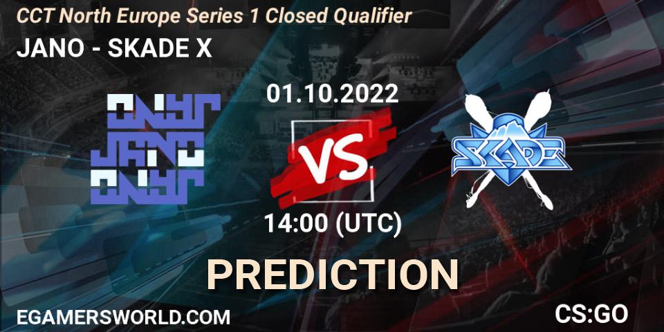 JANO vs SKADE X: Betting TIp, Match Prediction. 01.10.2022 at 14:00. Counter-Strike (CS2), CCT North Europe Series 1 Closed Qualifier
