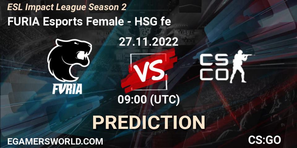 FURIA Esports Female vs HSG: Betting TIp, Match Prediction. 27.11.22. CS2 (CS:GO), ESL Impact League Season 2