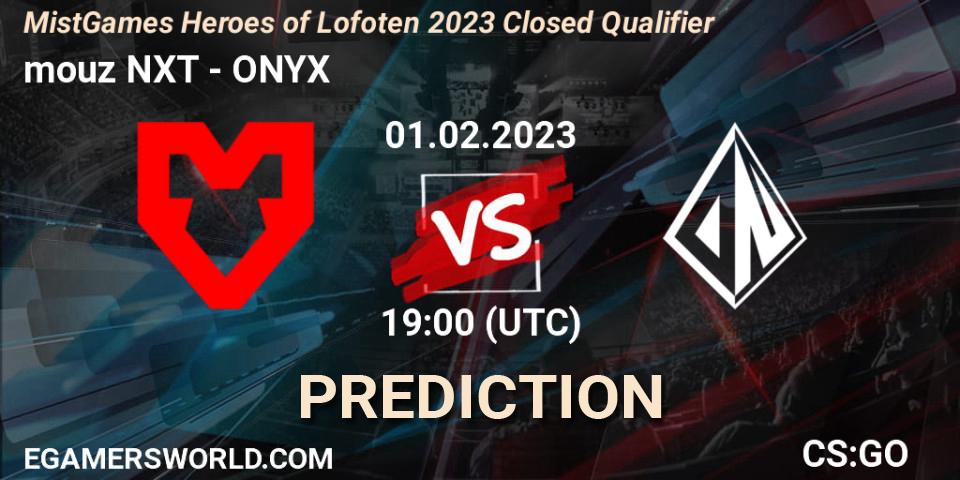 mouz NXT vs ONYX: Betting TIp, Match Prediction. 01.02.23. CS2 (CS:GO), MistGames Heroes of Lofoten: Closed Qualifier