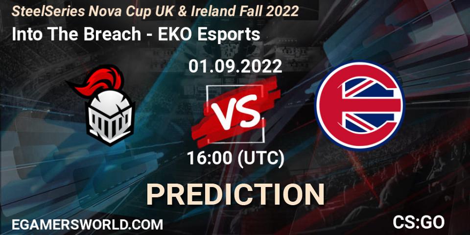 Into The Breach vs EKO Esports: Betting TIp, Match Prediction. 01.09.2022 at 16:00. Counter-Strike (CS2), SteelSeries Nova Cup UK & Ireland Fall 2022