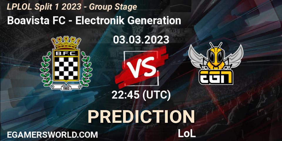 Boavista FC vs Electronik Generation: Betting TIp, Match Prediction. 03.02.2023 at 22:45. LoL, LPLOL Split 1 2023 - Group Stage
