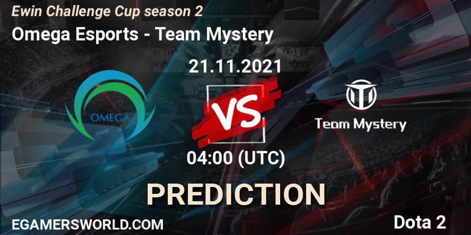Omega Esports vs Team Mystery: Betting TIp, Match Prediction. 21.11.21. Dota 2, Ewin Challenge Cup season 2