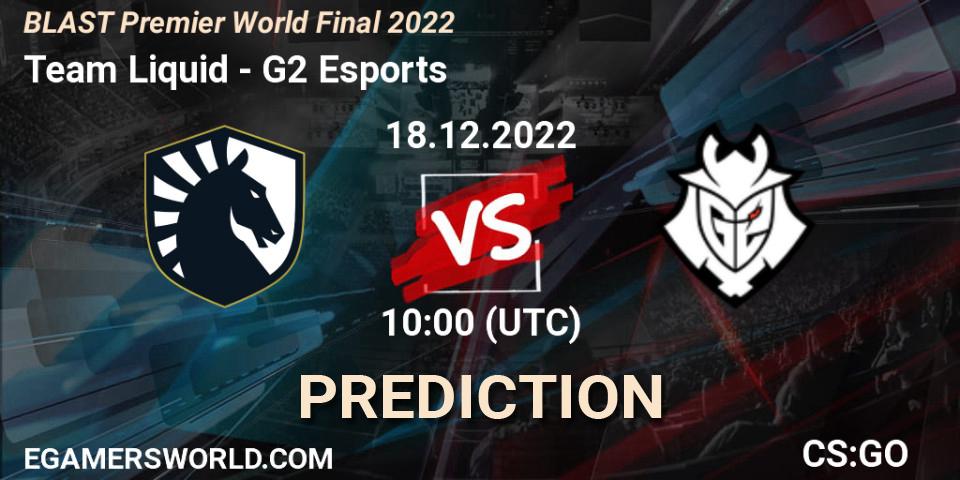 Team Liquid vs G2 Esports: Betting TIp, Match Prediction. 18.12.22. CS2 (CS:GO), BLAST Premier World Final 2022