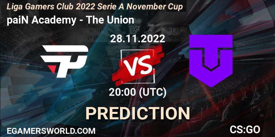paiN Academy vs The Union: Betting TIp, Match Prediction. 28.11.22. CS2 (CS:GO), Gamers Club Liga Série A: November 2022