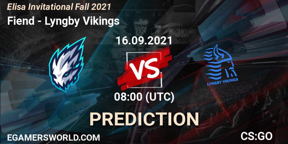 Team Fiend vs Lyngby Vikings: Betting TIp, Match Prediction. 16.09.21. CS2 (CS:GO), Elisa Invitational Fall 2021