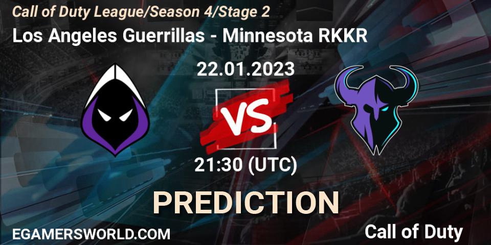 Los Angeles Guerrillas vs Minnesota RØKKR: Betting TIp, Match Prediction. 22.01.2023 at 21:30. Call of Duty, Call of Duty League 2023: Stage 2 Major Qualifiers