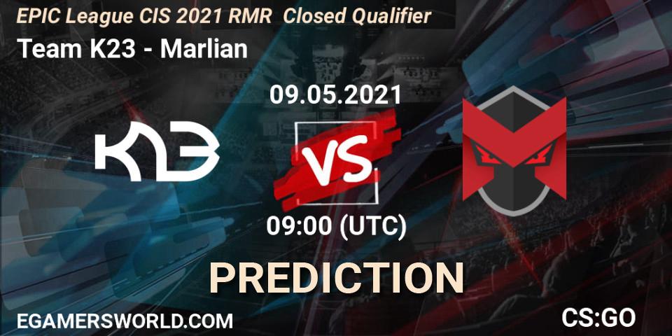 Team K23 vs Marlian: Betting TIp, Match Prediction. 09.05.2021 at 09:00. Counter-Strike (CS2), EPIC League CIS 2021 RMR Closed Qualifier