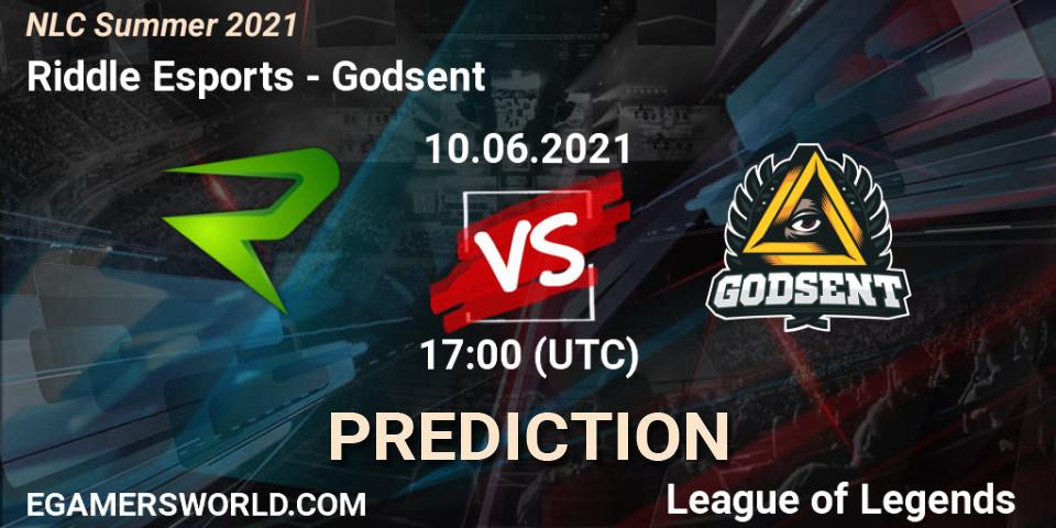 Riddle Esports vs Godsent: Betting TIp, Match Prediction. 10.06.2021 at 17:00. LoL, NLC Summer 2021