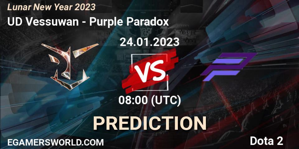 UD Vessuwan vs Purple Paradox: Betting TIp, Match Prediction. 24.01.23. Dota 2, Lunar New Year 2023