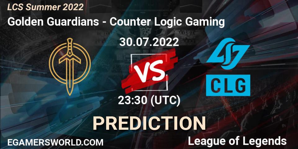 Golden Guardians vs Counter Logic Gaming: Betting TIp, Match Prediction. 30.07.22. LoL, LCS Summer 2022