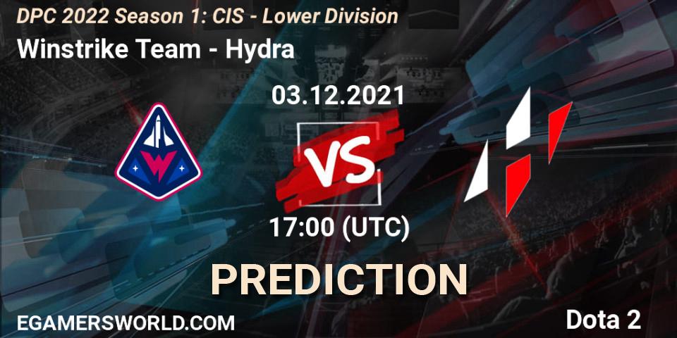 Winstrike Team vs Hydra: Betting TIp, Match Prediction. 03.12.2021 at 17:41. Dota 2, DPC 2022 Season 1: CIS - Lower Division