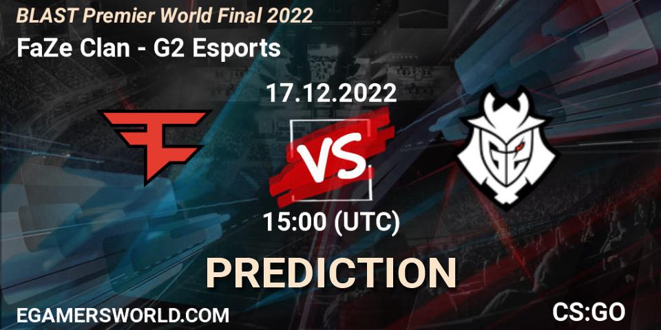 FaZe Clan vs G2 Esports: Betting TIp, Match Prediction. 17.12.22. CS2 (CS:GO), BLAST Premier World Final 2022