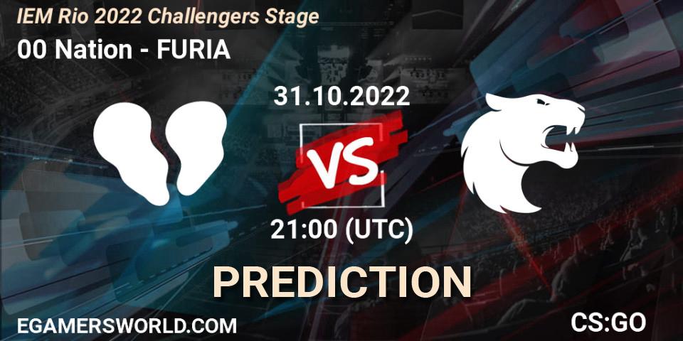 00 Nation vs FURIA: Betting TIp, Match Prediction. 31.10.2022 at 21:40. Counter-Strike (CS2), IEM Rio 2022 Challengers Stage