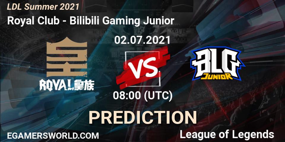 Royal Club vs Bilibili Gaming Junior: Betting TIp, Match Prediction. 02.07.2021 at 08:00. LoL, LDL Summer 2021