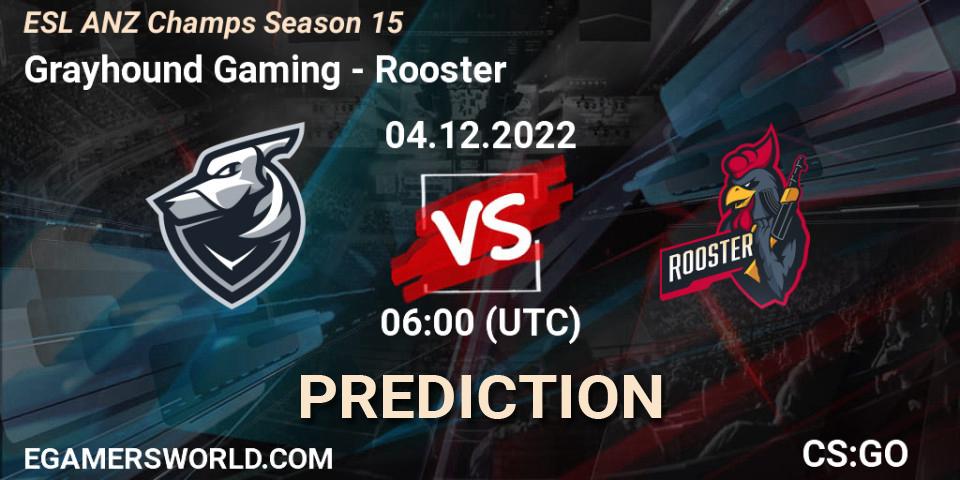 Grayhound Gaming vs Rooster: Betting TIp, Match Prediction. 04.12.22. CS2 (CS:GO), ESL ANZ Champs Season 15