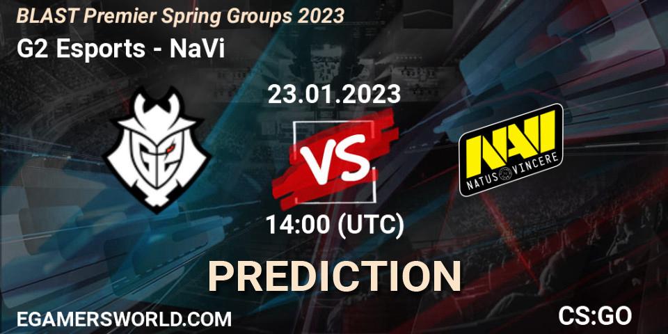 G2 Esports vs NaVi: Betting TIp, Match Prediction. 23.01.2023 at 14:00. Counter-Strike (CS2), BLAST Premier Spring Groups 2023