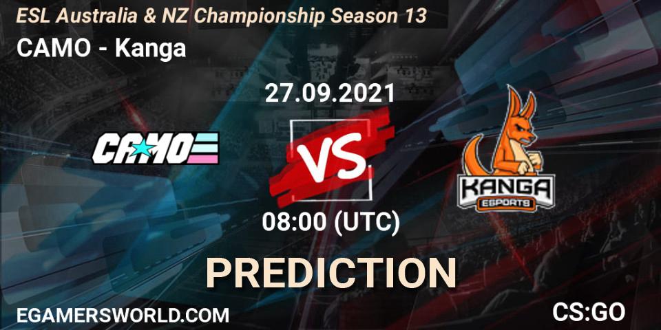 CAMO vs Kanga: Betting TIp, Match Prediction. 27.09.2021 at 10:40. Counter-Strike (CS2), ESL Australia & NZ Championship Season 13