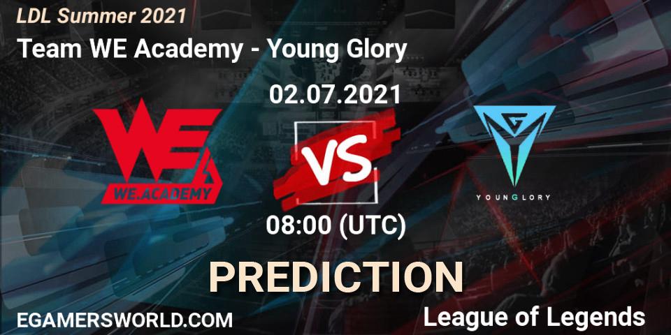 Team WE Academy vs Young Glory: Betting TIp, Match Prediction. 02.07.2021 at 08:00. LoL, LDL Summer 2021