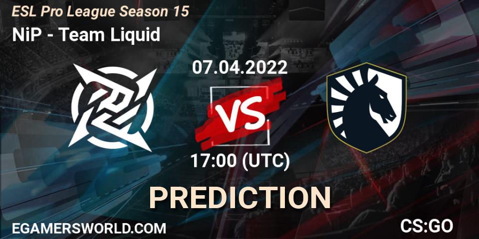 NiP vs Team Liquid: Betting TIp, Match Prediction. 07.04.22. CS2 (CS:GO), ESL Pro League Season 15