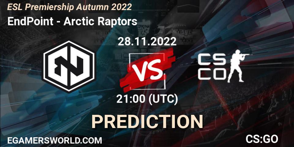 EndPoint vs Arctic Raptors: Betting TIp, Match Prediction. 28.11.22. CS2 (CS:GO), ESL Premiership Autumn 2022