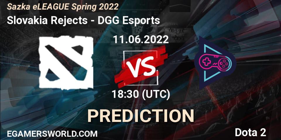Slovakia Rejects vs DGG Esports: Betting TIp, Match Prediction. 11.06.2022 at 18:31. Dota 2, Sazka eLEAGUE Spring 2022