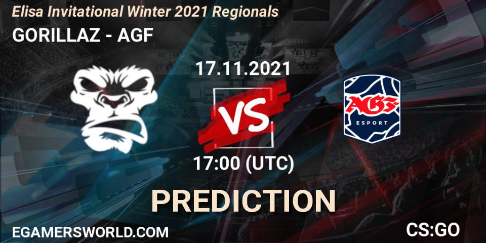 GORILLAZ vs AGF: Betting TIp, Match Prediction. 17.11.2021 at 17:00. Counter-Strike (CS2), Elisa Invitational Winter 2021 Regionals