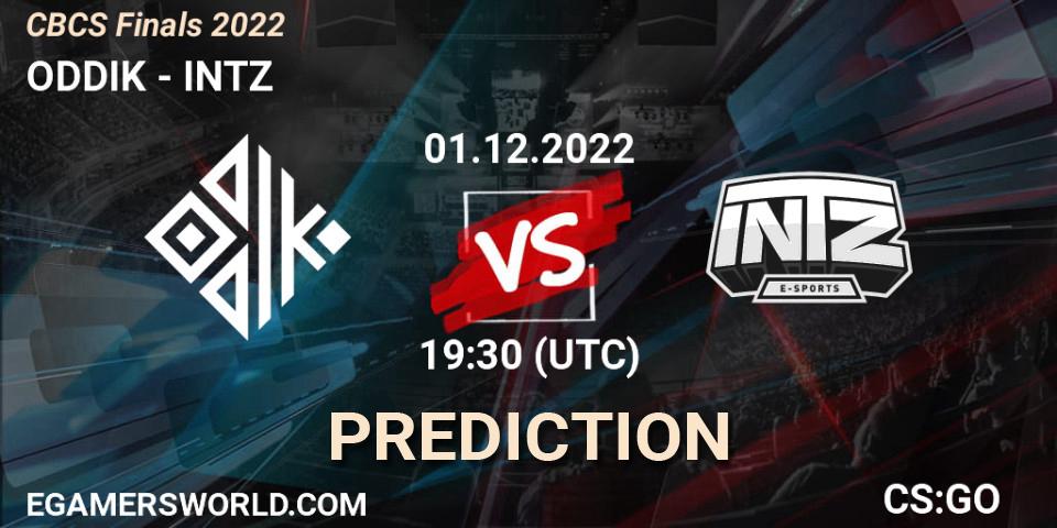 ODDIK vs INTZ: Betting TIp, Match Prediction. 01.12.22. CS2 (CS:GO), CBCS Finals 2022