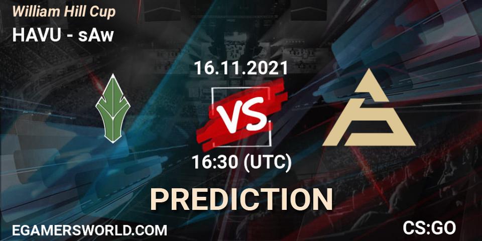 HAVU vs sAw: Betting TIp, Match Prediction. 16.11.2021 at 16:30. Counter-Strike (CS2), William Hill Cup