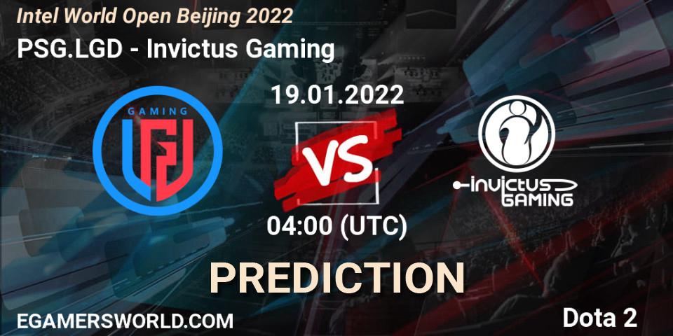 PSG.LGD vs Invictus Gaming: Betting TIp, Match Prediction. 19.01.22. Dota 2, Intel World Open Beijing 2022