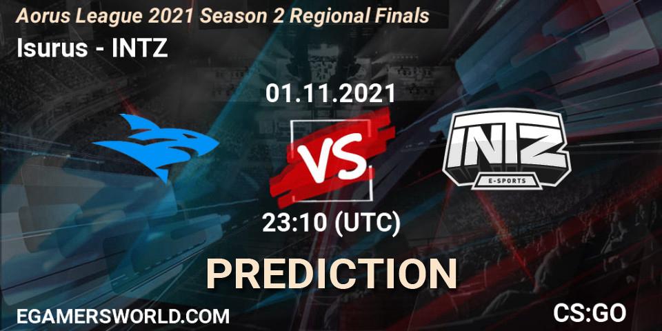Isurus vs INTZ: Betting TIp, Match Prediction. 01.11.21. CS2 (CS:GO), Aorus League 2021 Season 2 Regional Finals