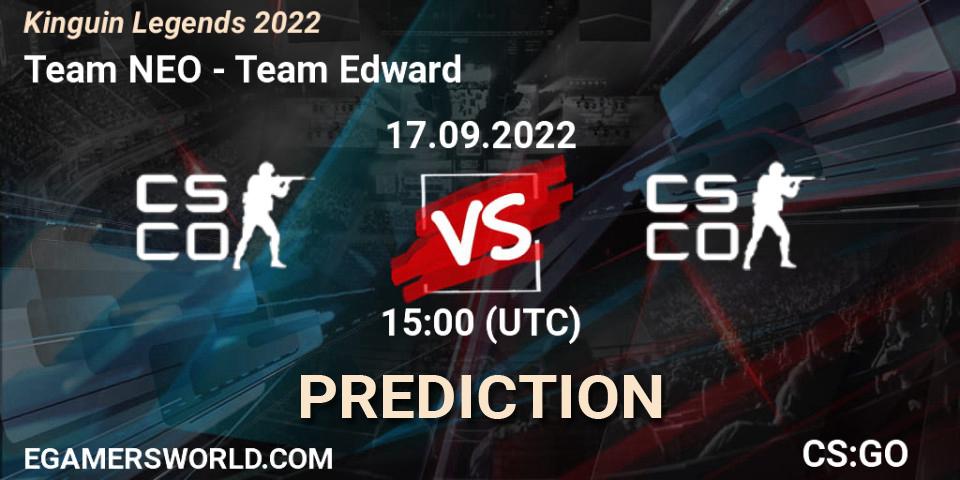 Team NEO vs Team Edward: Betting TIp, Match Prediction. 17.09.2022 at 15:10. Counter-Strike (CS2), Kinguin Legends 2022