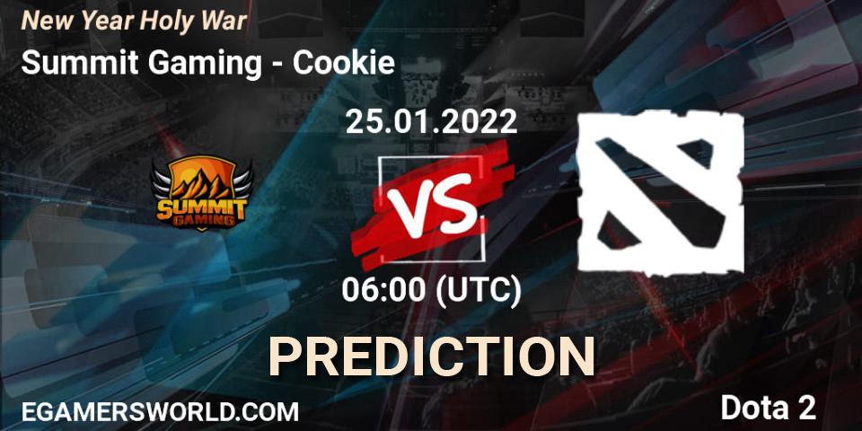 Summit Gaming vs Cookie: Betting TIp, Match Prediction. 25.01.2022 at 05:59. Dota 2, New Year Holy War