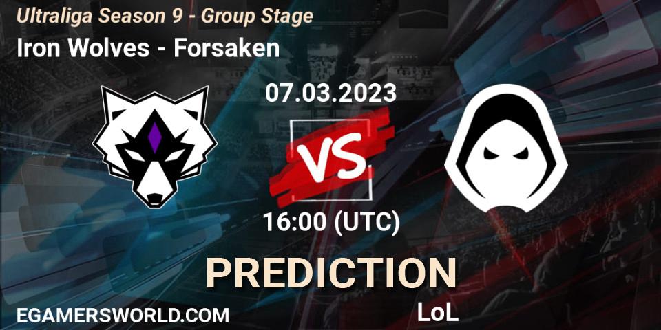 Iron Wolves vs Forsaken: Betting TIp, Match Prediction. 07.03.23. LoL, Ultraliga Season 9 - Group Stage