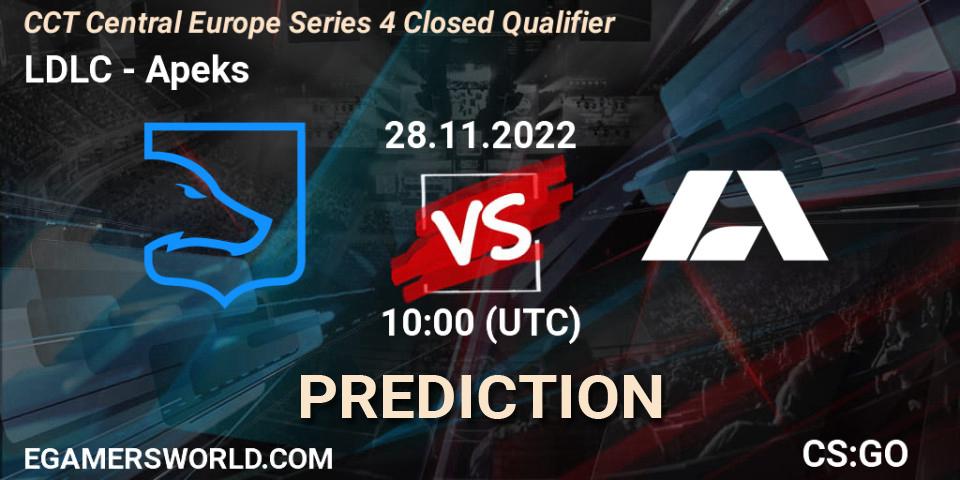LDLC vs Apeks: Betting TIp, Match Prediction. 28.11.22. CS2 (CS:GO), CCT Central Europe Series 4 Closed Qualifier