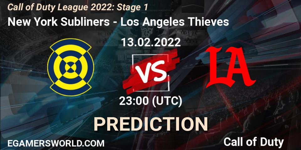 New York Subliners vs Los Angeles Thieves: Betting TIp, Match Prediction. 12.02.22. Call of Duty, Call of Duty League 2022: Stage 1