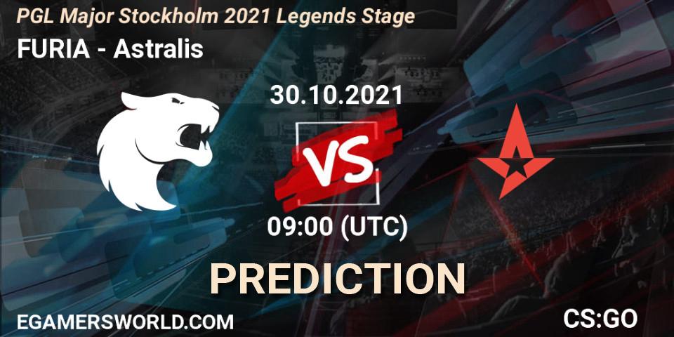 FURIA vs Astralis: Betting TIp, Match Prediction. 30.10.2021 at 13:50. Counter-Strike (CS2), PGL Major Stockholm 2021 Legends Stage