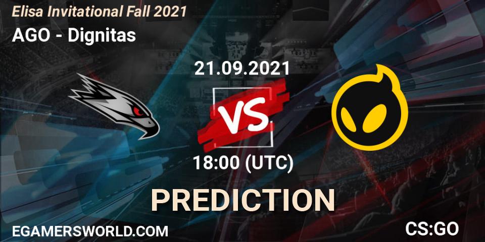 AGO vs Dignitas: Betting TIp, Match Prediction. 21.09.21. CS2 (CS:GO), Elisa Invitational Fall 2021
