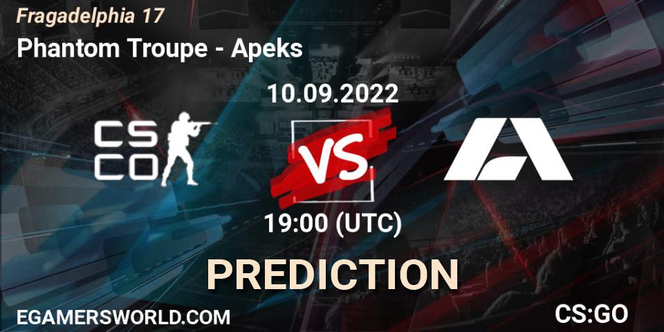 Phantom Troupe vs Apeks: Betting TIp, Match Prediction. 10.09.22. CS2 (CS:GO), Fragadelphia 17