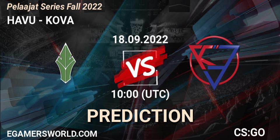 HAVU vs KOVA: Betting TIp, Match Prediction. 18.09.22. CS2 (CS:GO), Pelaajat Series Fall 2022