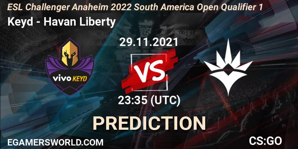 Keyd vs Havan Liberty: Betting TIp, Match Prediction. 30.11.21. CS2 (CS:GO), ESL Challenger Anaheim 2022 South America Open Qualifier 1